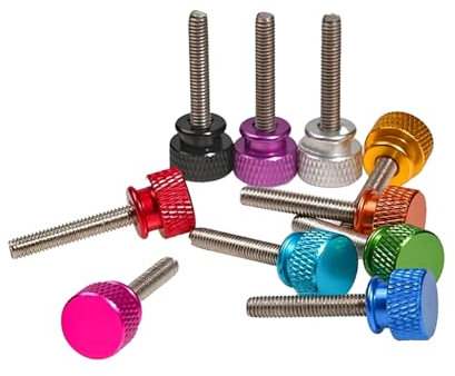 10 Stück M3/M4 farbig eloxierte Rändelschrauben aus Aluminiumlegierung mit zwei Stufen
