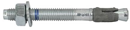 Bolzenanker Zugelassen - Option 1 - verzinktem Stahl und Clip aus beschichtetem Stahl Ruspert - M16 x 145 Ø16-25 Stück