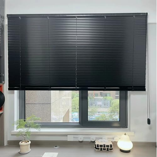 X1NGFU Alu-Aluminium-Jalousie,Metall Lamellen-Rollo,Sicht- und Sonnenschutz Innen Fensterjalousie,Verdunkelungs-Rollo für Schlafzimmer/Bad,Mit Zubehör,Anpassbar,Breite x Höhe (105cm x 200cm)