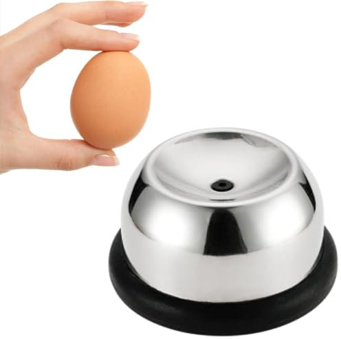 Egg Opener Tool Egg Hole Puncher, Stainless Steel Semi-Automatic Egg Shells Pinhole Beater, Egg Piercer Pricker Dividers Beater with Lock, for Raw/Soft Hard Boiled Egg (Stainless Steel)