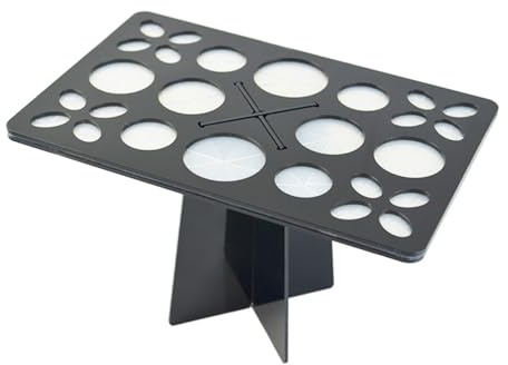 HAPINARY Soporte Para Secado De Brochas De Maquillaje Plegable Organizador De Cosméticos Negro Estante Para Secar Brochas De Maquillaje y Pinceles De Para y