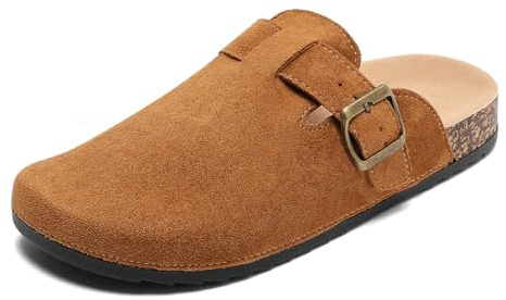 Zuecos y Mules para Hombre Mujer, Hebilla Ajustables al Pie, Zapatillas de Jardín Sandalias con Plantilla de Corcho 35-45