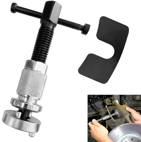 Set di Attrezzi per Pinze Freni,Set di Ripristino del Pistone di Freno,Brake Caliper Rewind Tool,Universal Auto Brake Piston Rewind Tool,Right Hand Brake Caliper Tool for Replacement Rear Brake Pad