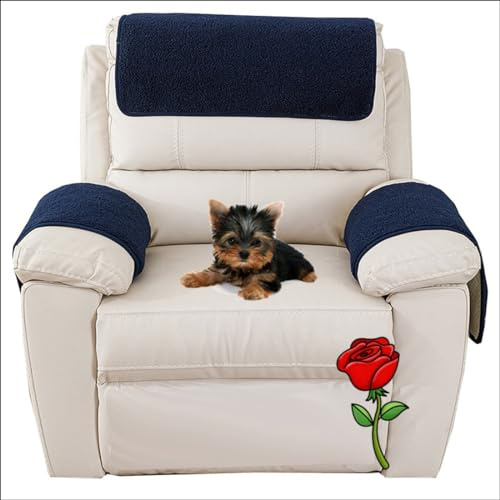 Miecoae Kopfschutz für Sofa arm Cover, kopfstützenschutz Sessel für ledersessel, kopfstützenbezüge Sofa, armlehnenschoner Leder Outdoor für gartenstühle(1881,1 Seater 3 piece)