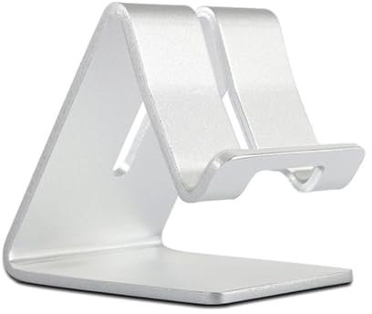 NUZIXINXW Supporto da scrivania per telefono cellulare, supporto in metallo per iPhone X XS MAX 8 7 6 12, supporto da scrivania per Samsung S20, Xiaomi, Huawei, argento, 7,8 * 7,6 * 6,3 cm