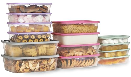 PROFUN Frischhaltedosen mit Deckel FUSION Meal prep Boxen Gefrierdosen Vorratsdosen Plastikdosen für Lebensmittelaufbewahrung 14er Set