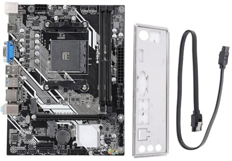 Placa Base para Computadora B450M K, DDR4 ATX de 64 GB para Juegos con CPU AM4 de 1.ª a 5.ª Generación, NVME M.2, PCIe 3.0 X16, HDMI, VGA, SATA 3.0, USB 3.0