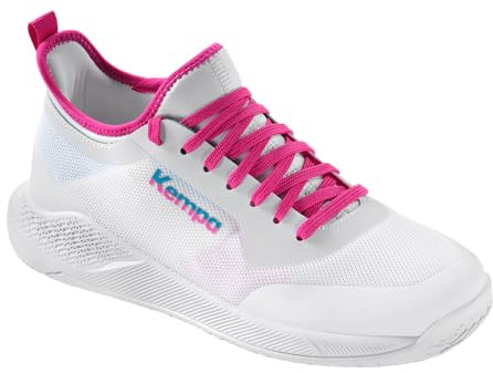 Kempa Kourtfly Jr handbollsskor, vit/cyan/lila, 39 EU, Vit cyan lila, 39 EU