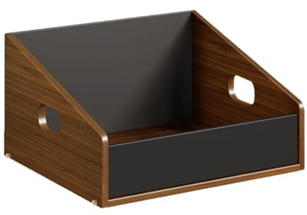 Fenteer Présentoir pour Disques Vinyles Porte-disques sur Pied Support pour CD Organisateur de Table en Bois Compact Convenable pour Le Bureau et La Maison, S 37.5cmx20cmx18.5cm
