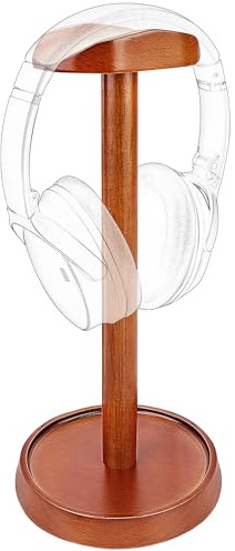 GEEKRIA Support en bois pour casque supra-auriculaire, support de casque de jeu, support d'affichage de bureau avec base de rangement compatible avec Sennheiser, Bose, Beats, Razer, HyperX, Sony