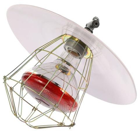 SUPVOX Lampe Chauffante Effet Chauffant en Métal Blanc pour Animaux Couleur Résistante Haute Température Couleur pour Boîte à Animaux et Cage à Petits Cochons