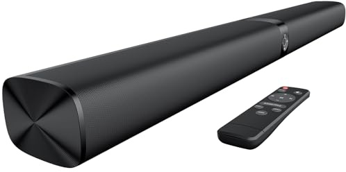 GarageRock Sound Bar per TV, Soundbar TV 2 in 1 divisibile con regolazione automatica del volume, altoparlanti TV stereo con 3 modalità EQ, Bluetooth 5.3, ARC/Opt/AUX, Soundbar per TV/PC/proiettori