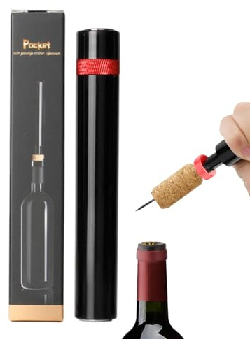 Ouvre-bouteille 2 en 1 avec pompe à vide, tire-bouchon à air comprimé pour bouteilles de vin, ouvre-bouteille réutilisable pour la maison, le restaurant et les voyages