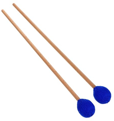 Beaupretty 1 Paar Marimba Schlägel mit Ahorngriff Garnkopf aus Wolle und Acryl Schlagkräftig und Langlebig Geeignet für Bass Schlaginstrumente und Xylophon