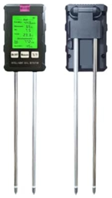 Misuratore di umidità del suolo, Misuratore PH Del Suolo 6 In 1 Con Rotazione Di 90 Gradi Tester Umidità Fertilità Rilevatore Temperatura 'aria Luce Per Giardino,Tester PH del suolo