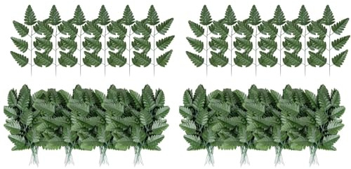 Tacdas Felce Artificiale - Foglie di Felce Artificiali, Stelo, Pianta Verde Artificiale per Cimitero, Tomba, Lapide, Matrimonio, 200 Pezzi