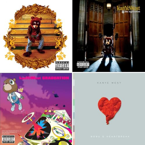 Kanye West Albums Collection: The College Dropout / Late Registration / Graduation / 808s & Heartbreak – Bundle