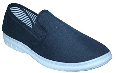Men's Wider Fitting Casual Holiday Beach Walking Canvas Pump Trainers Deck Shoes Loafer Size 6-13