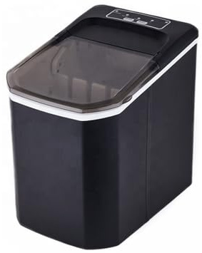 Bärbar ismaskin for bänkskiva, helautomatisk ätbar isbitsmaskin for hemmabar, kontor för Hem/Kök/Kontor(Black)