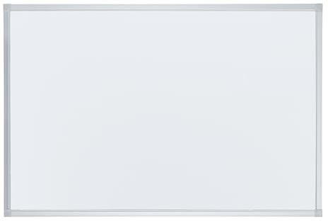 FRANKEN Whiteboard, Schreibtafel ECO, lackiert, magnetisch, beschreibbar, trocken abwischbar, mit Aluminiumrahmen, Magnettafel zur Wandbefestigung, 90 x 60 cm, SC4102