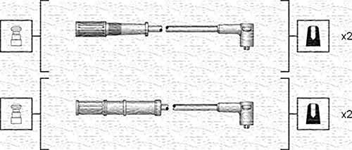 Magneti Marelli Parts & Services - Kit Cavi Candele MSK877 compatibile con Hyundai Accent e Altri | Compatibile con: FIAT DOBLO Großraumlimousine, DOBLO Kasten/Großraumlimousine, PALIO Weekend, PANDA, PANDA, PUNTO, PUNTO