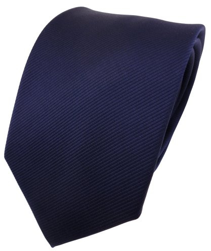 TigerTie Designer Krawatte in Uni Einfarbig - Rips Struktur - Binder Tie