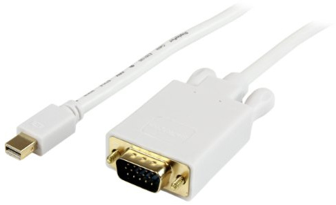 StarTech.com 10 ft Mini DisplayPort to VGA Adapter Cable - mDP to VGA Video Converter - Mini DP to VGA Cable for Mac/PC 1920x1200 - White (MDP2VGAMM10W)