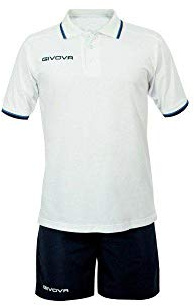 givova KIT032, Unisex Stickning Och Fotbollsshorts – Vuxen, Röd/Blå, M