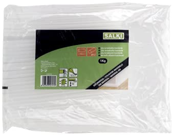 SALKI | Barres de Colle Thermofusible | 1KG de Silicone Chaude de 12mm de Diamètre Universel Translucide | Vert