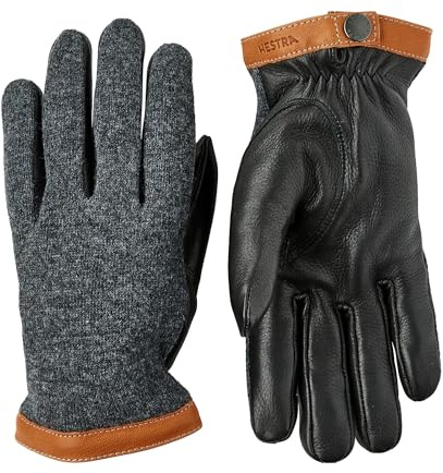 Hestra Deerskin Wool Tricot Handschuhe Fingerhandschuhe Lederhandschuhe Herrenhandschuhe Herren - mit Futter Herbst-Winter Winter