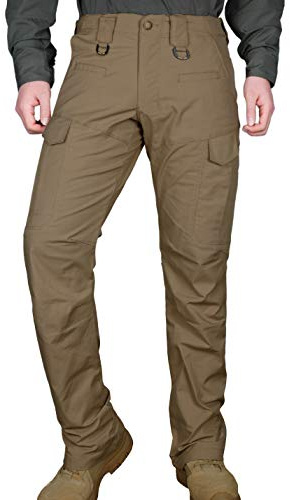HARD LAND Pantaloni Tattici da Uomo Pantaloni Cargo da Lavoro Leggeri Resistenti all'acqua EMS Ripstop Uniforme da Combattimento Militare Taglia 32W*32L Coyote Brown