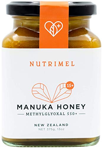 NUTRIMEL Miel de Manuka 15+ (MGO 550+) - Pot en verre (375 g) - Origine Nouvelle-Zélande - 100% Testé et certifié