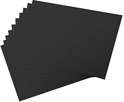 Schwarzes Kartonpapier, A4, 300 g/m², 10 Blatt – doppelseitiger Karton – schwarzes Papier, farbiges Bastelpapier, Hartkarton, Origami-Papier, Kartenpapier, Design-Papier.