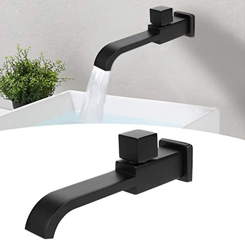 Wasserhahn Wasserhahn, G1/2 Wandmontage Waschbecken Waschbecken Wasserhahn Kaltwasserhahn Badzubehör Mattschwarz