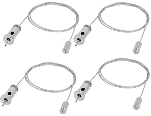 Ruilogod 4pcs 90cm Lighting Suspension Cable Hanging Chain Knurled Attachment Head (id: 257 f61 981 423 0ec