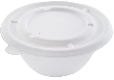 Ensaladera de bagazo 1000 ml con tapa / 500 unidades