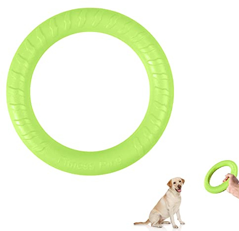 QEEROYO Anello per Morso, Giochi Galleggianti per Cani, Allenamento Interattivo Anello, Frisbee Giocattolo per Cani, Dischi Volanti per Cani, Verde