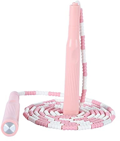 Alomejor Springseil, Segmentierte Weiche Perlen Springseil Verstellbare Länge Fitness Springseil für Kinder Erwachsene