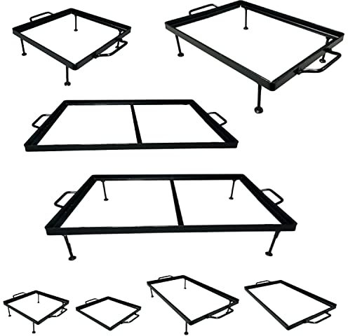 Telaio in ferro per pietra ollare lavica bistecchiera in ghisa per barbecue (TELAIO CM 50X30 CON PIEDINI)