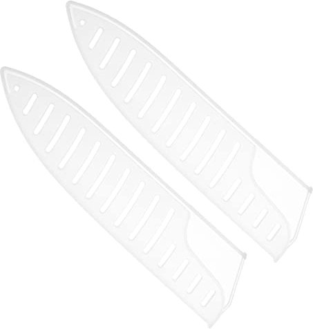 PATIKIL 8 Plastik Messer Cover 2 Pack Hülsen Messer Kantenschutz Klinge Beschützer Messer Scheide für Küche Chef Stil 3 Weiß