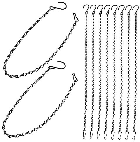 BESPORTBLE 15st Hängende Kette Hakenketten Aus Metall Blumentopf-aufhängerkette Laternenkettenaufhänger Hängende Pflanzenketten Kleiderbügel Für Gartenpflanzen Eisen Vogelhaus Ersetzen