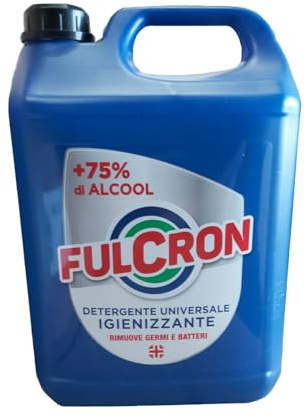 La zappa Detergente universale Fulcron igienizzante con 75% di alcol per germi e batteri 5 lt