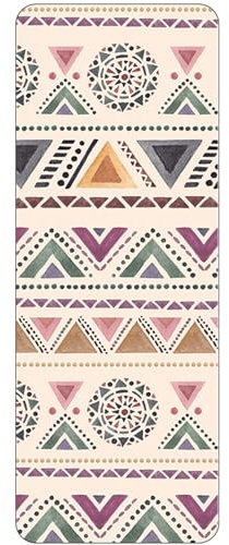 FANSU Yogamatte rutschfest, 1 mm Dicke Reise Yogamatte Faltbar Leicht Sportmatte und Fitnessmatte Meditationsmatte Trainingsmatte Pilates Matte für Zuhause (183x68cm,Dreieck Bohemia)