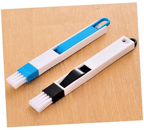 Beaupretty Brosse D'angle Mini 2-en-1 avec Pelle Amovible pour Nettoyage des Rainures de Fenêtre et Coins Difficiles, Taille Compacte en Pp et Nylon pour Usage Quotidien
