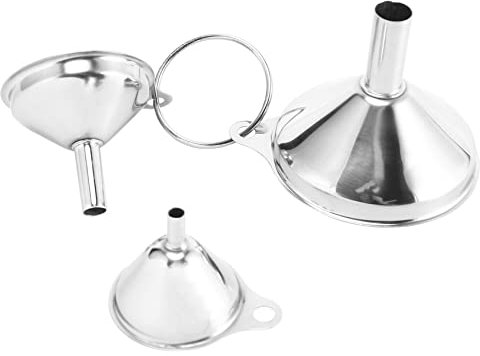 Rtauhife 3 Pack Rostfreier Stahl Trichter Set für die KüChe FüLlen Flaschen Alkohol Schnapsflasche Winziges GewüRz Kochen Pulver Wasser