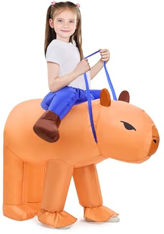 Spinosaurus Kids Inflatable Capybara Costume,Inflatable Halloween Costumes Funny Ride on Animal Blow Up Costumes for Boys Girls