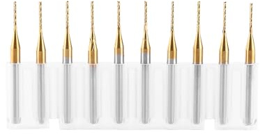 Schaftfr?ser Coat Hartmetall Schaftfr?ser, 10 pcs Schaftfr?ser Titan Beschichtete Fr?serset Hartmetall CNC Fr?ser Gravur Bits Carving Drill Werkzeuge 3.175mmx1mm, fr?ser 1mm