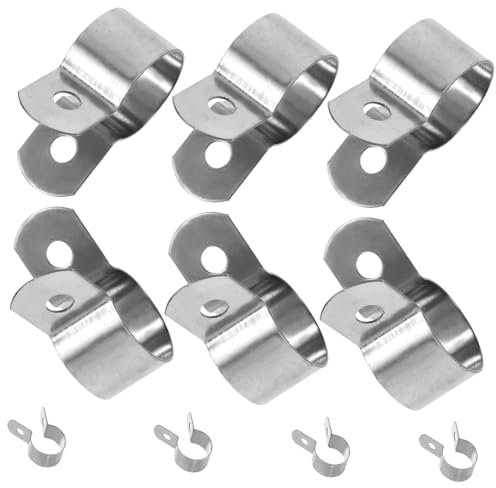 Hoement 10pcs u Bracket Stainless Steel Hose Strap Clips for Wire Fixing and Mounting for Outdoor Use for Applications