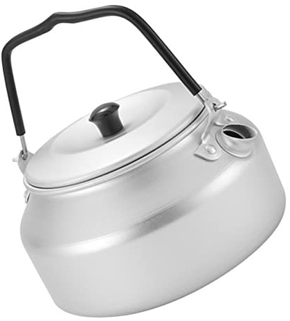 Sosoport Hervidor De Agua Pava De Aleación De Aluminio Ligero y Portátil Tetera Doméstica Resistente Para Uso Diario Para Camping y Acampar Asa