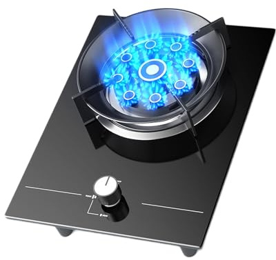 Cuisinière À Gaz Portable Avec 1 Brûleur, Cuisinière À Gaz 5,2 Kw, Cuisinière De Comptoir De Cuisine, Avec Protection Contre Les Flammes, For Domestique(LPG)